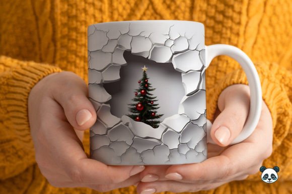 3D Christmas Tree Mug Wrap Sublimation Guide