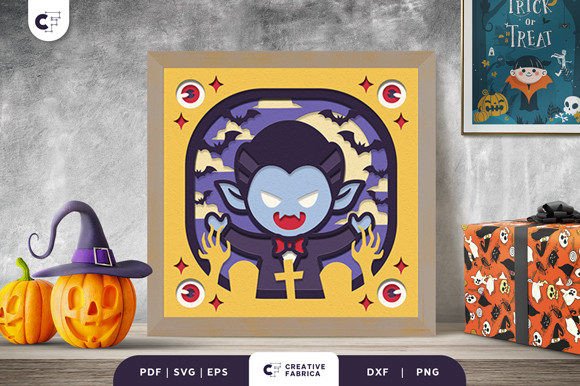 Bring the Graveyard to Life with a Vampire and Zombie Hands Shadow Box