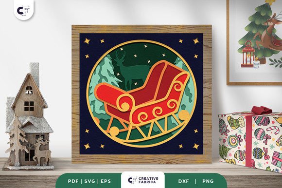 Bringing Christmas Magic to Life with a 3D Sleigh Shadow Box