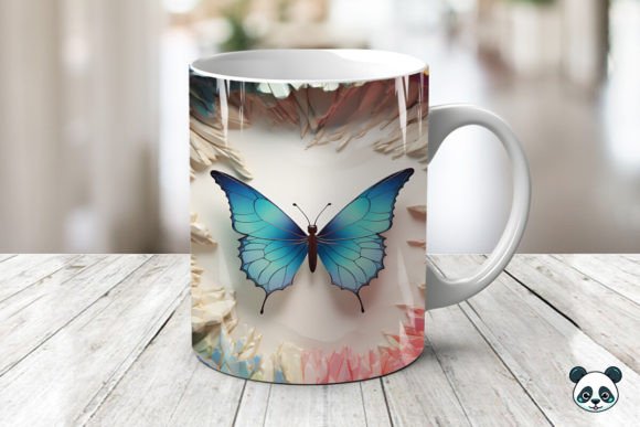Butterfly 3D Mug Wrap Sublimation Guide