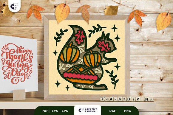 Creating a Festive Atmosphere with a Thanksgiving Squirrel Shape Shadow Box