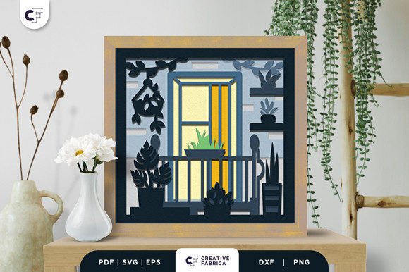 Elevate Designs with Floral Summer Balcony 3D Shadow Box