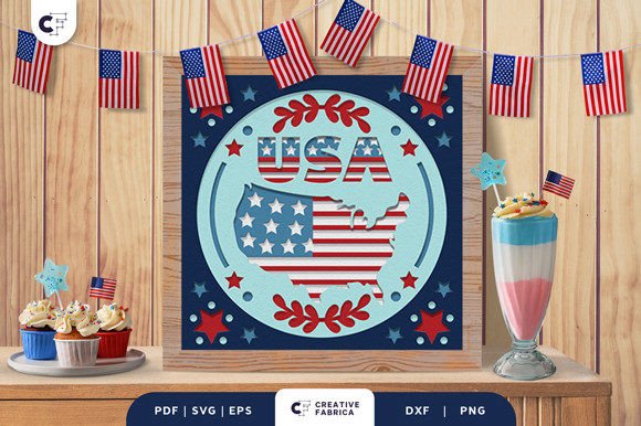 Elevate Patriotic Design with 3D Layered Art