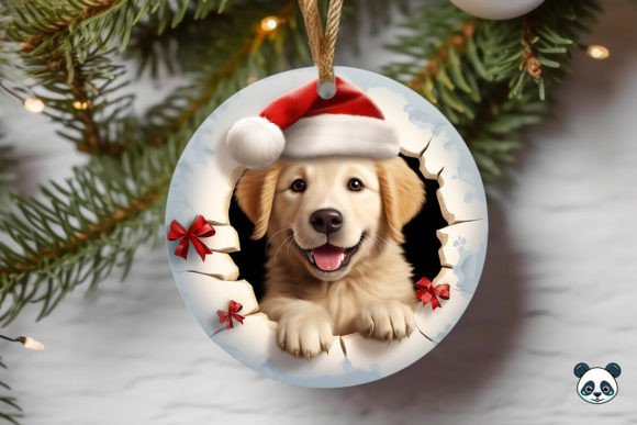 Elevate Your Holiday Crafts with a Golden Retriever 3D Ornament