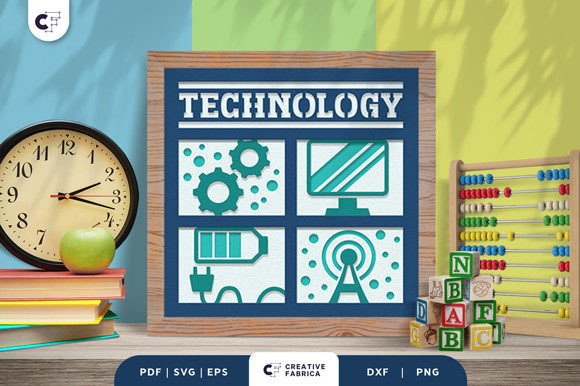 Elevating Educational Spaces with the Technology School Subject 3D Shadow Box