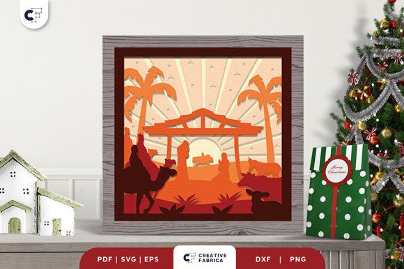 Elevating Holiday Decor with a Nativity 3D Layered Paper Cut SVG