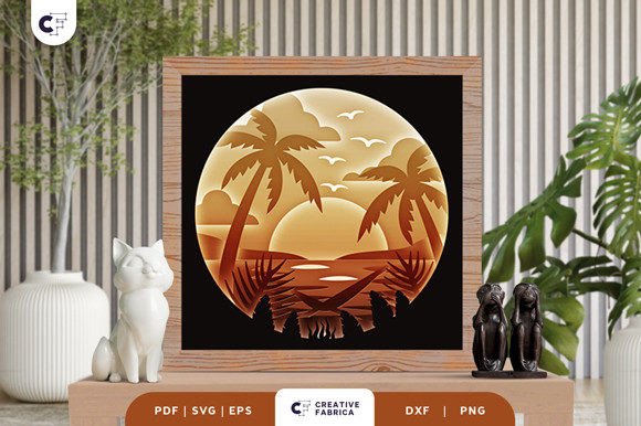 Elevating Spatial Design: The Rise of the Tropical Seaside 3D Shadow Box Paper Cut