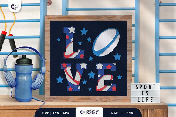 Elevating Sports Memorabilia: The Strategic Appeal of the Rugby LOVE 3D Shadow Box SVG