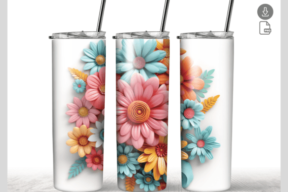 Elevating Sublimation Projects with a Flower Pastel Color 3D Design Tumbler