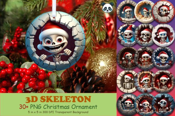 Embracing the Macabre: The Rise of the Skeleton 3D Christmas Ornament Bundle in Modern Holiday Crafting