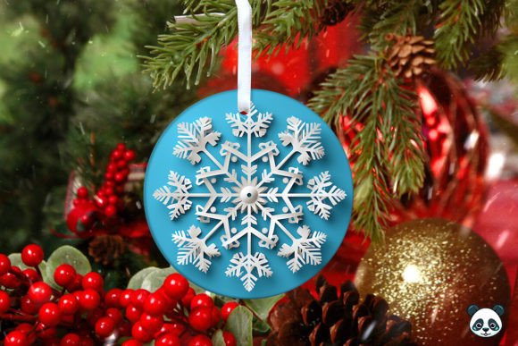 Evaluating the Snowflakes 3D Christmas Ornament Sublimation Design