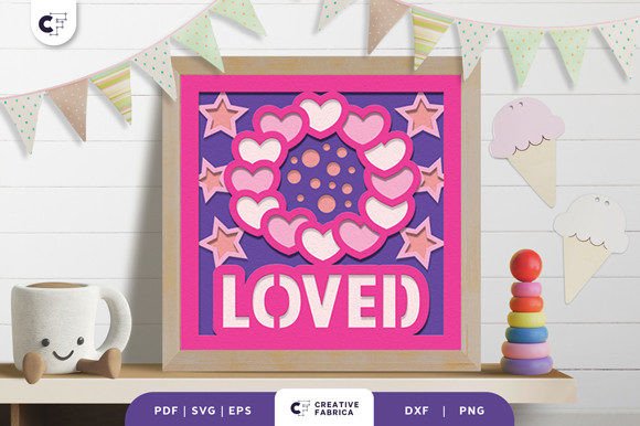 Loved Heart Shape 3D Paper Cut: A Nursery Essential