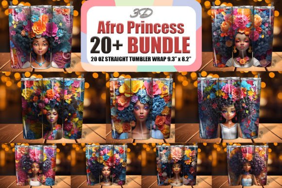 Unlocking Creativity with the 3D Afro Princess Tumbler Wrap Bundle